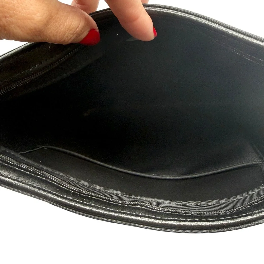 Vintage Longchamp Le Pliage "Déposé" Crossbody / Shoulder Bag Black Nylon France - Picture 12 of 13